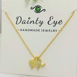 ✨ 18K Gold Plated Elephant Necklace • Dainty Gold Charm • Adjustable ✨